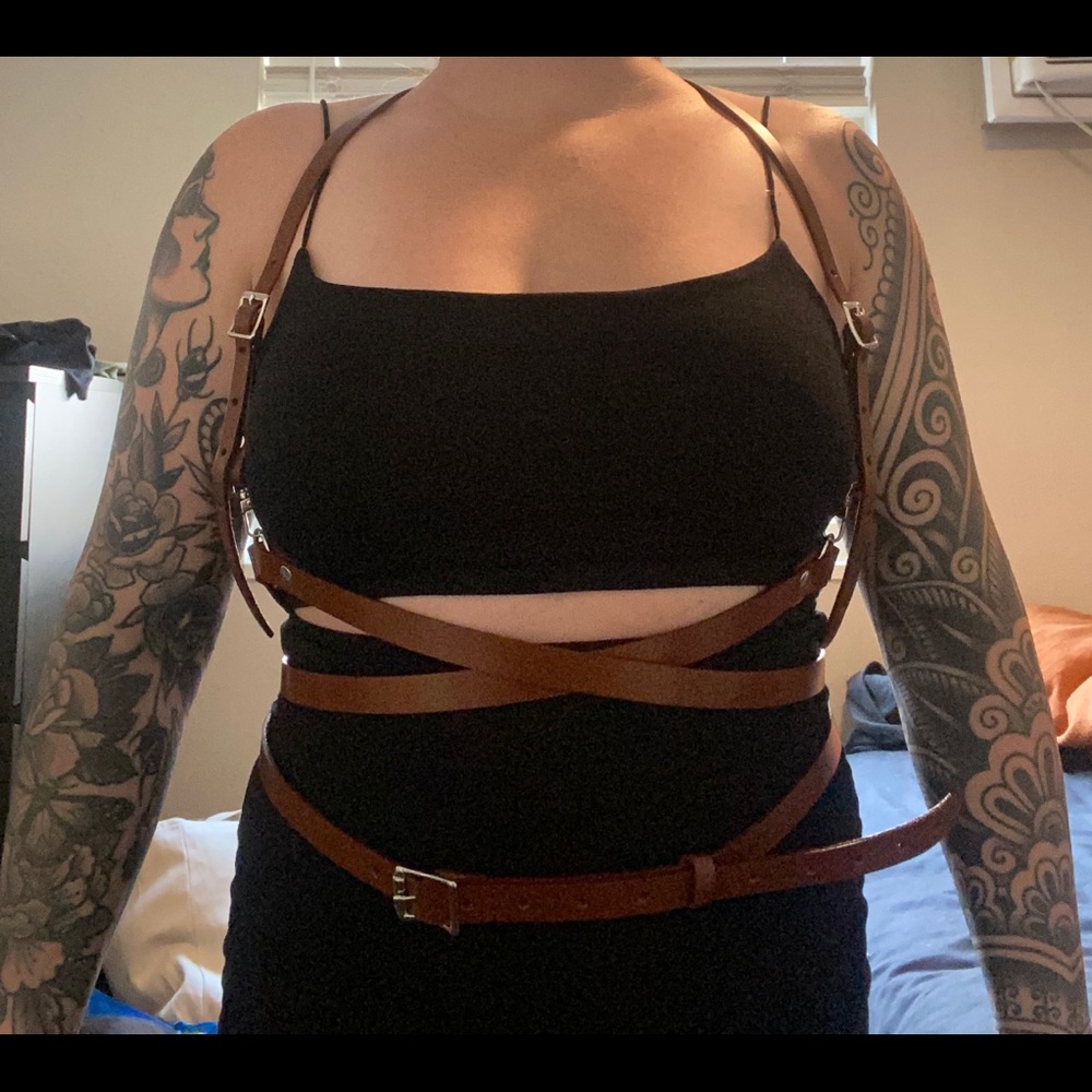 Zana Bayne Snake Harness - BRAND NEW - Color Honey Brown - Size Large